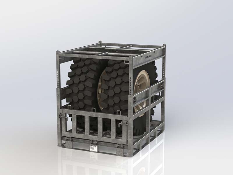 Mobile Wheel cage WST II. 3D render.