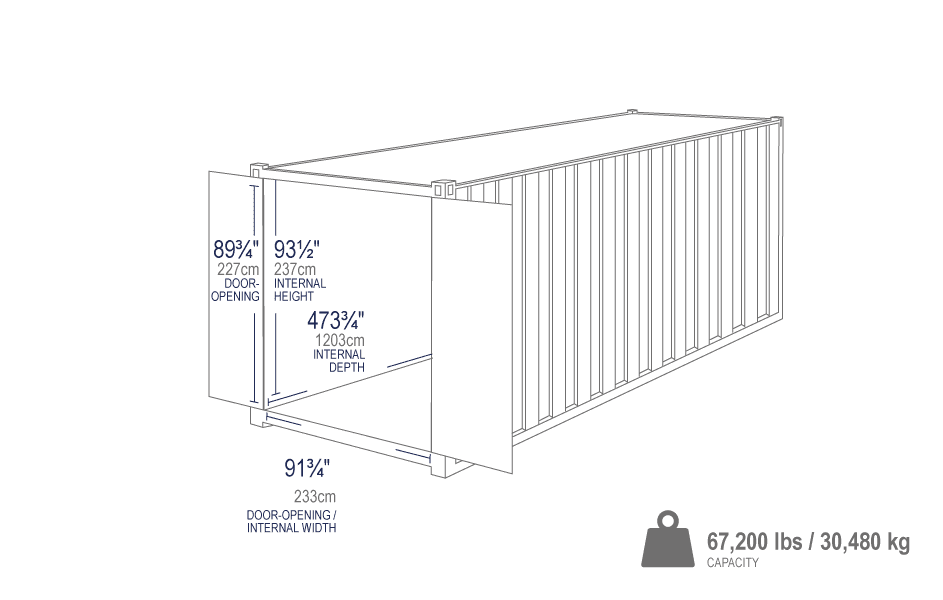 40ft standard shipping container