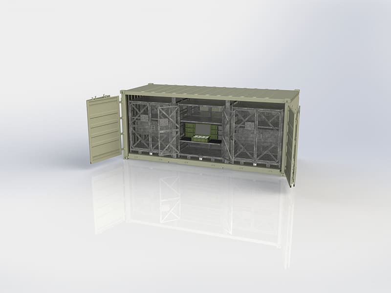 20ft both side opening container with TLM and Work Station
