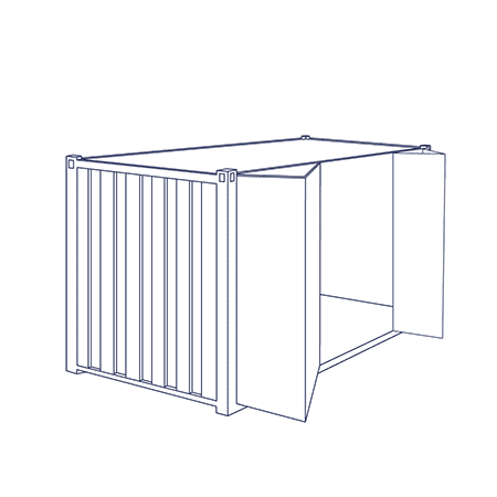20 ft side-opening shipping container